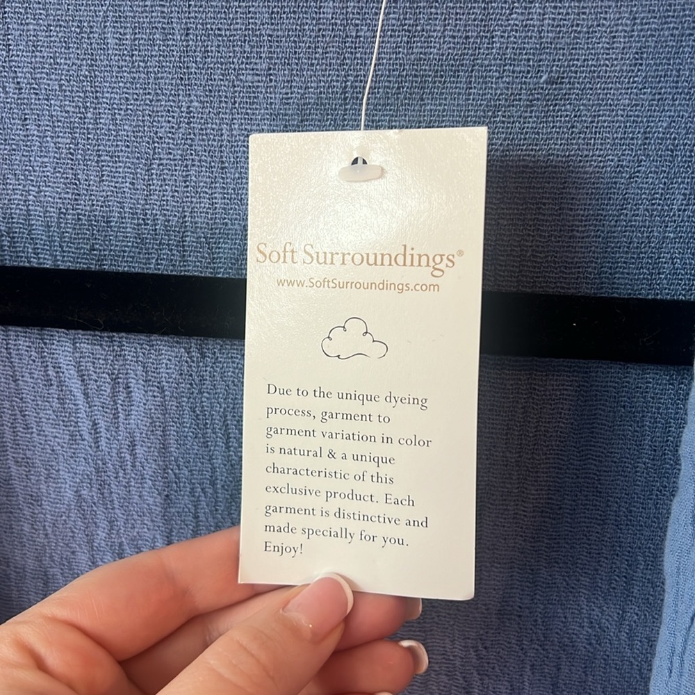NWT Soft Surroundings Open Front Draped Gauzey Cardigan - Picture 6 of 7